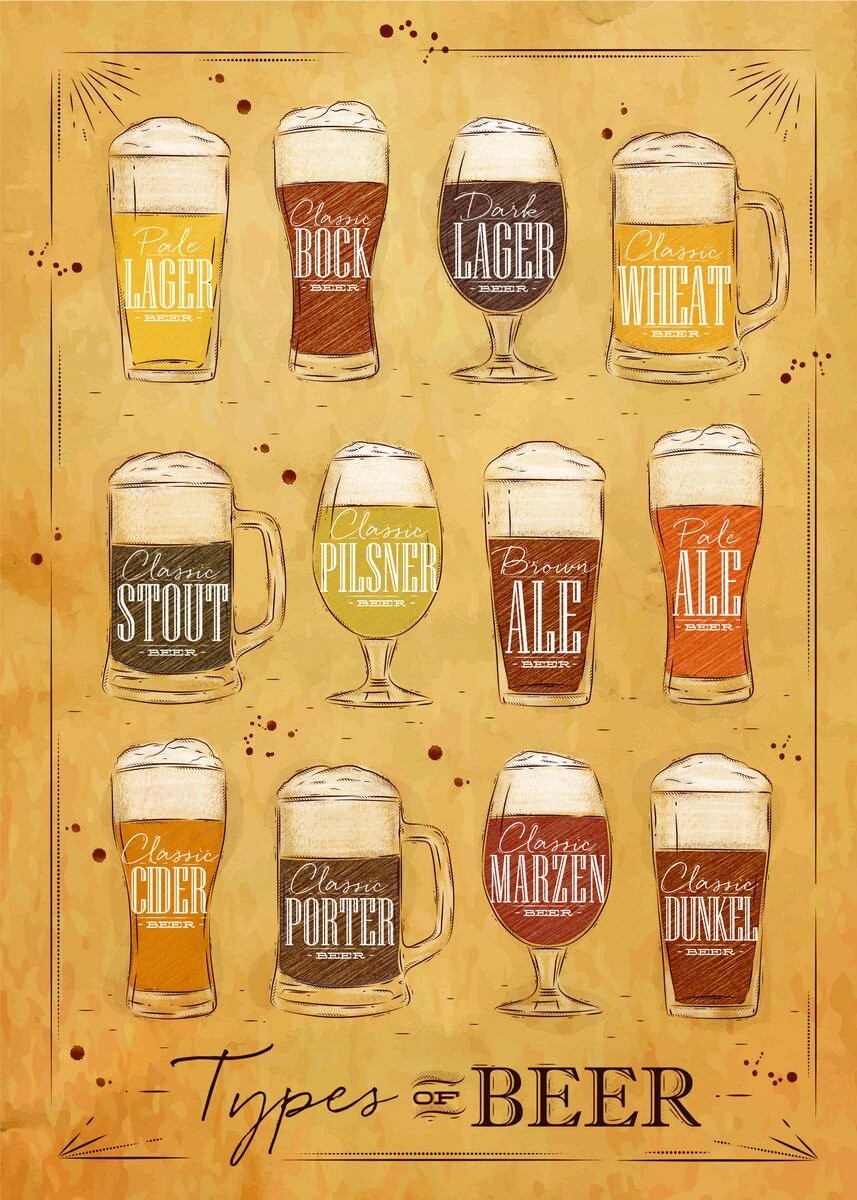 Drinks Canvas Framed Poster | Wall Art - Home Decor