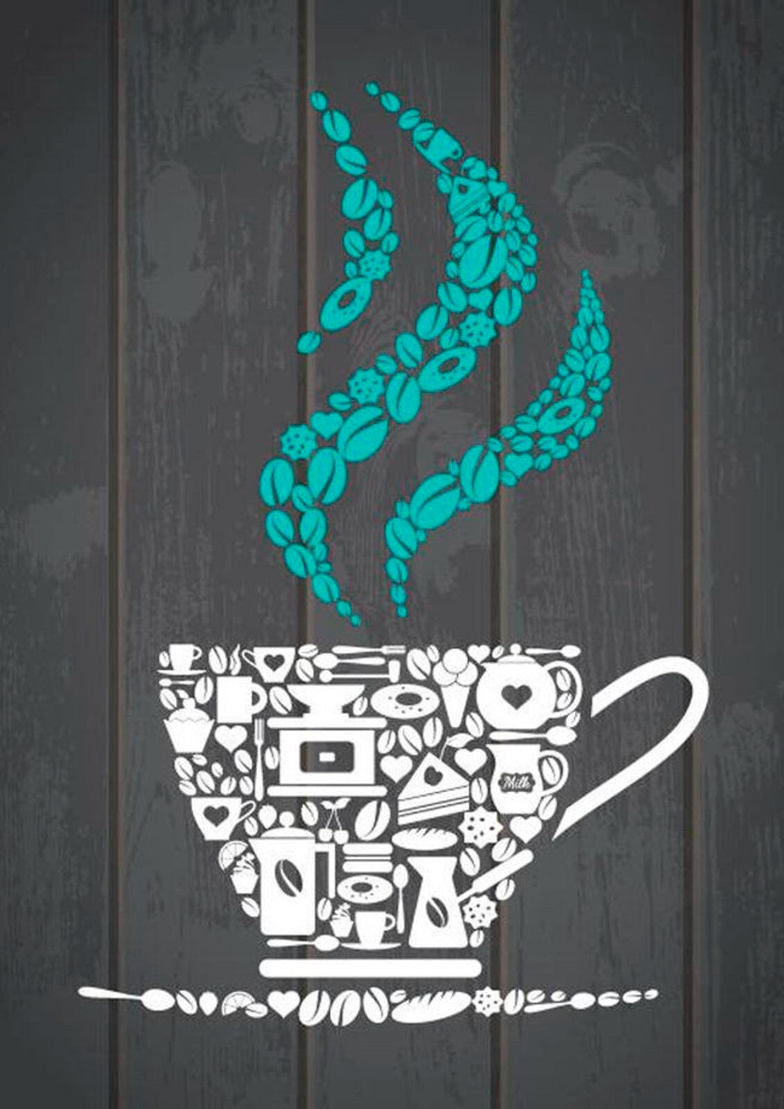 Coffee and Kitchen Canvas Framed Poster | Wall Art - Home Decor