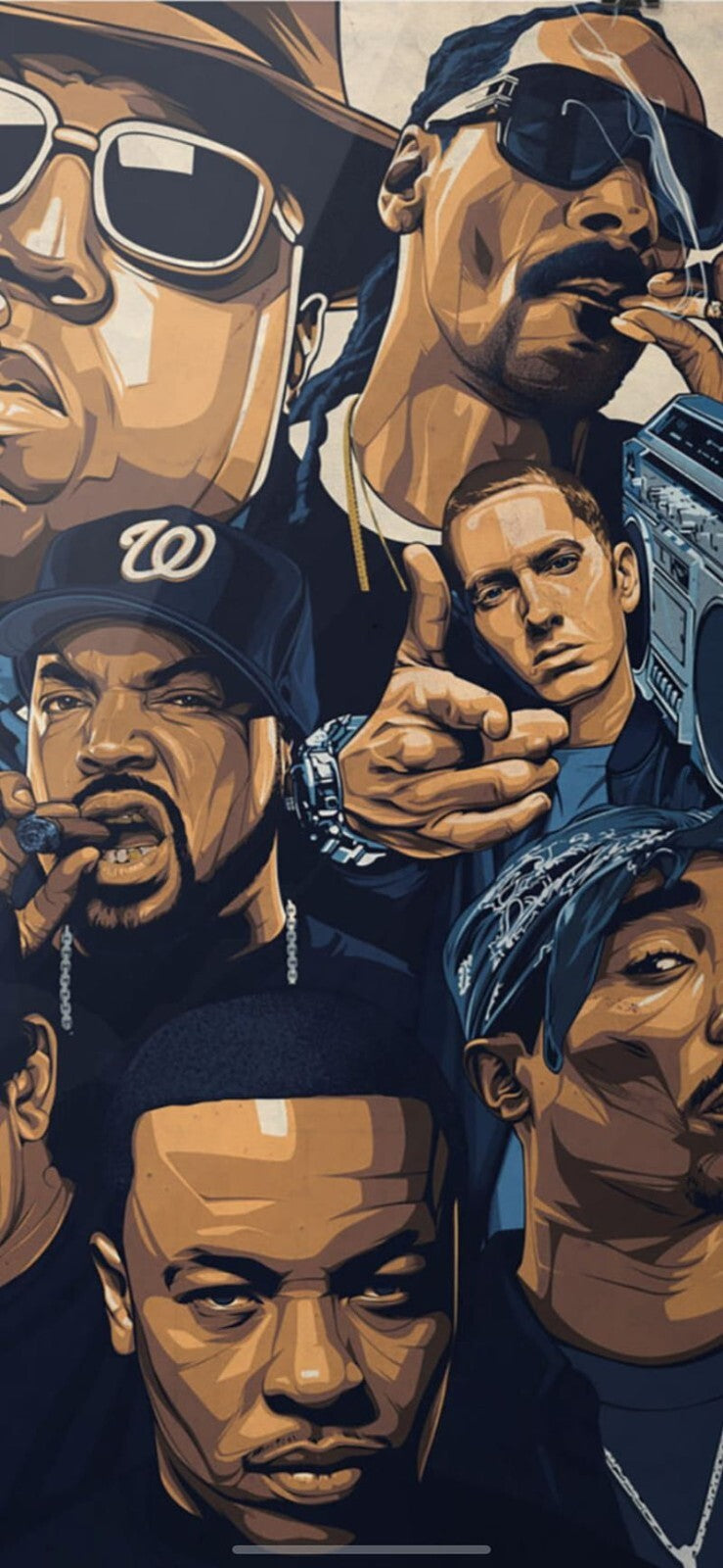 Kings of Hip Hop GOAT Canvas Framed Poster | Wall Art Canvas - Customized Gift