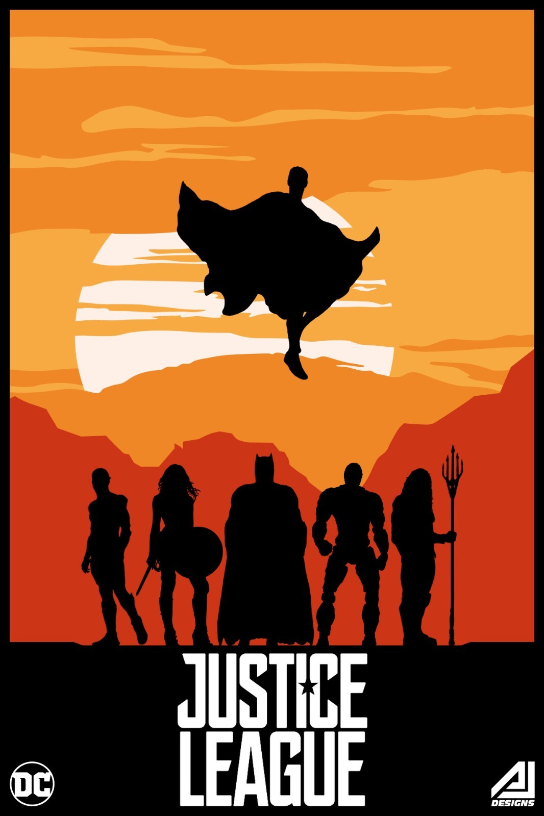 Justice League Canvas Framed Poster | Wall Art - Home Decor