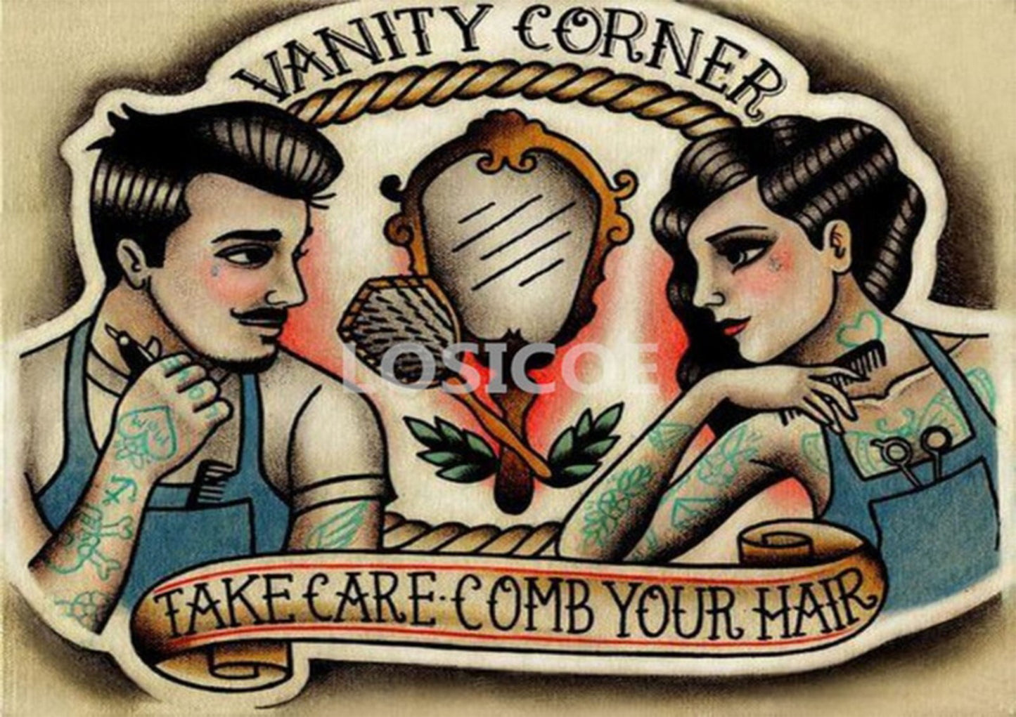 Barber Shop Canvas Framed Poster | Wall Art - Home Decor