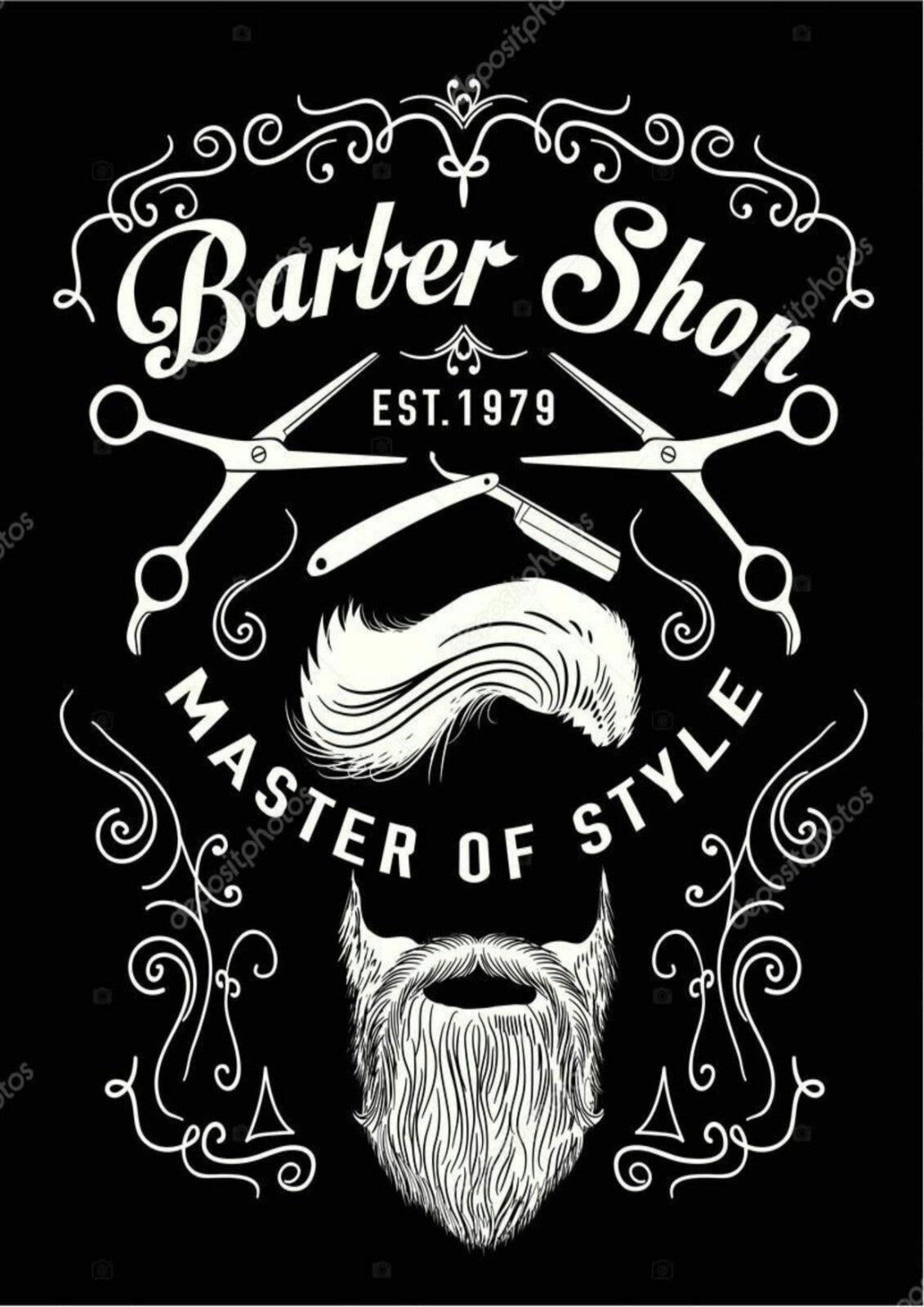 Barber Shop Canvas Framed Poster | Wall Art - Home Decor