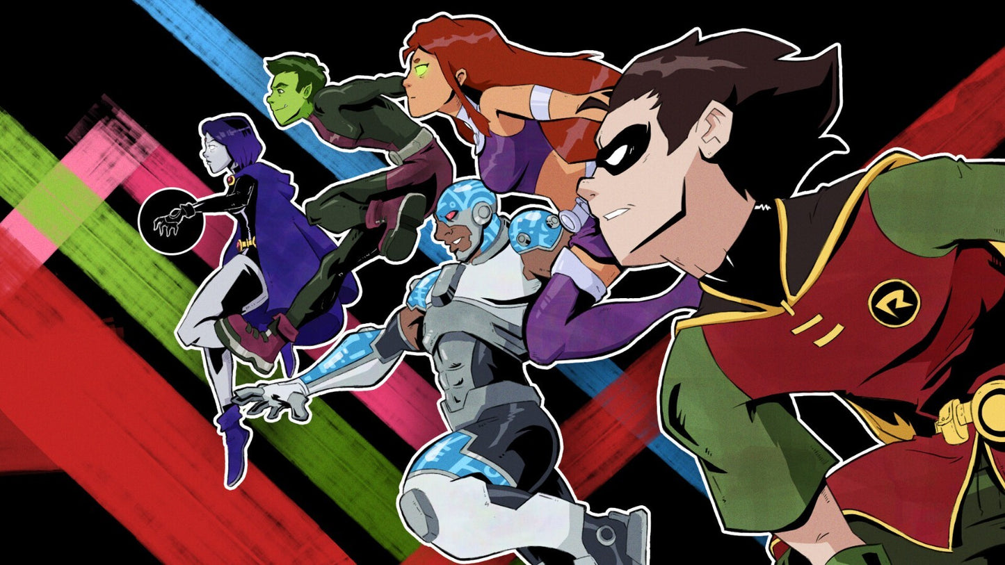 Teen Titans Canvas Framed Poster | Wall Art - Home Decor