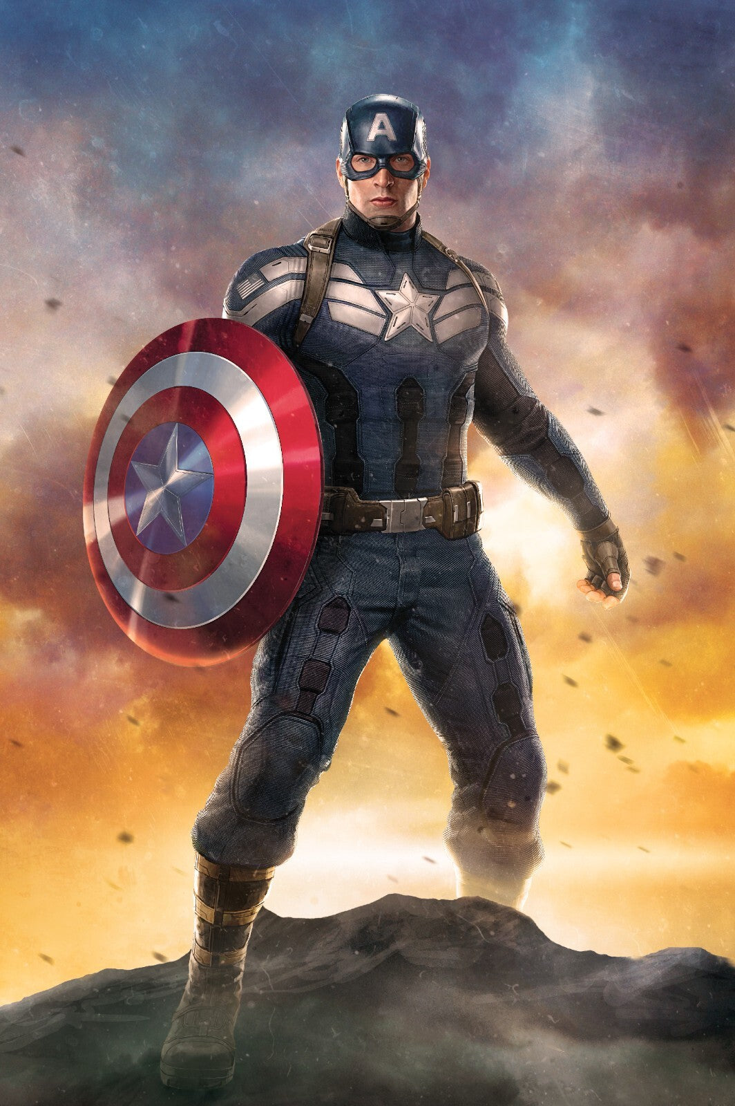 Captain America Canvas Framed Poster | Wall Art - Home Decor