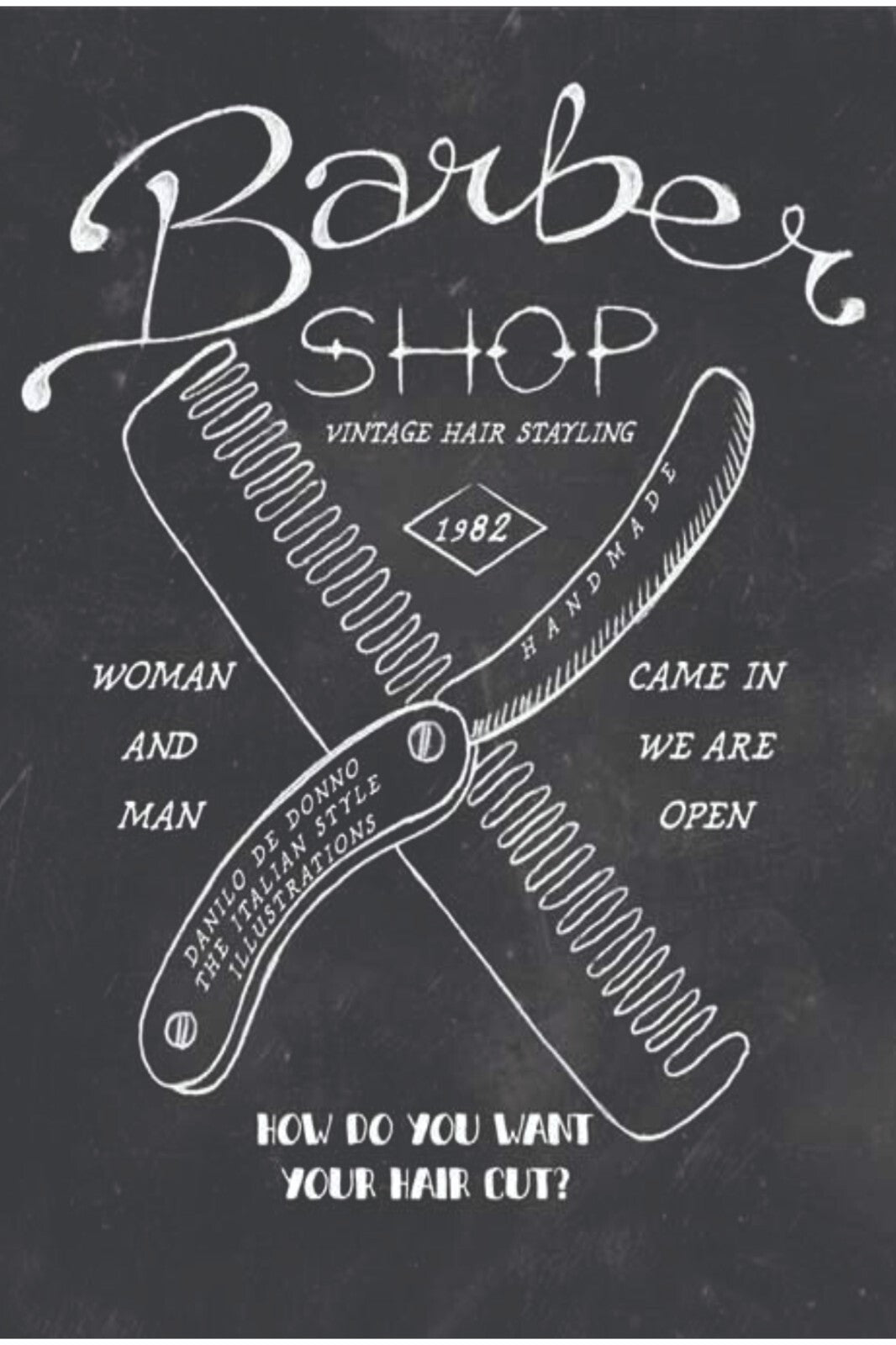 Barber Shop Canvas Framed Poster | Wall Art - Home Decor