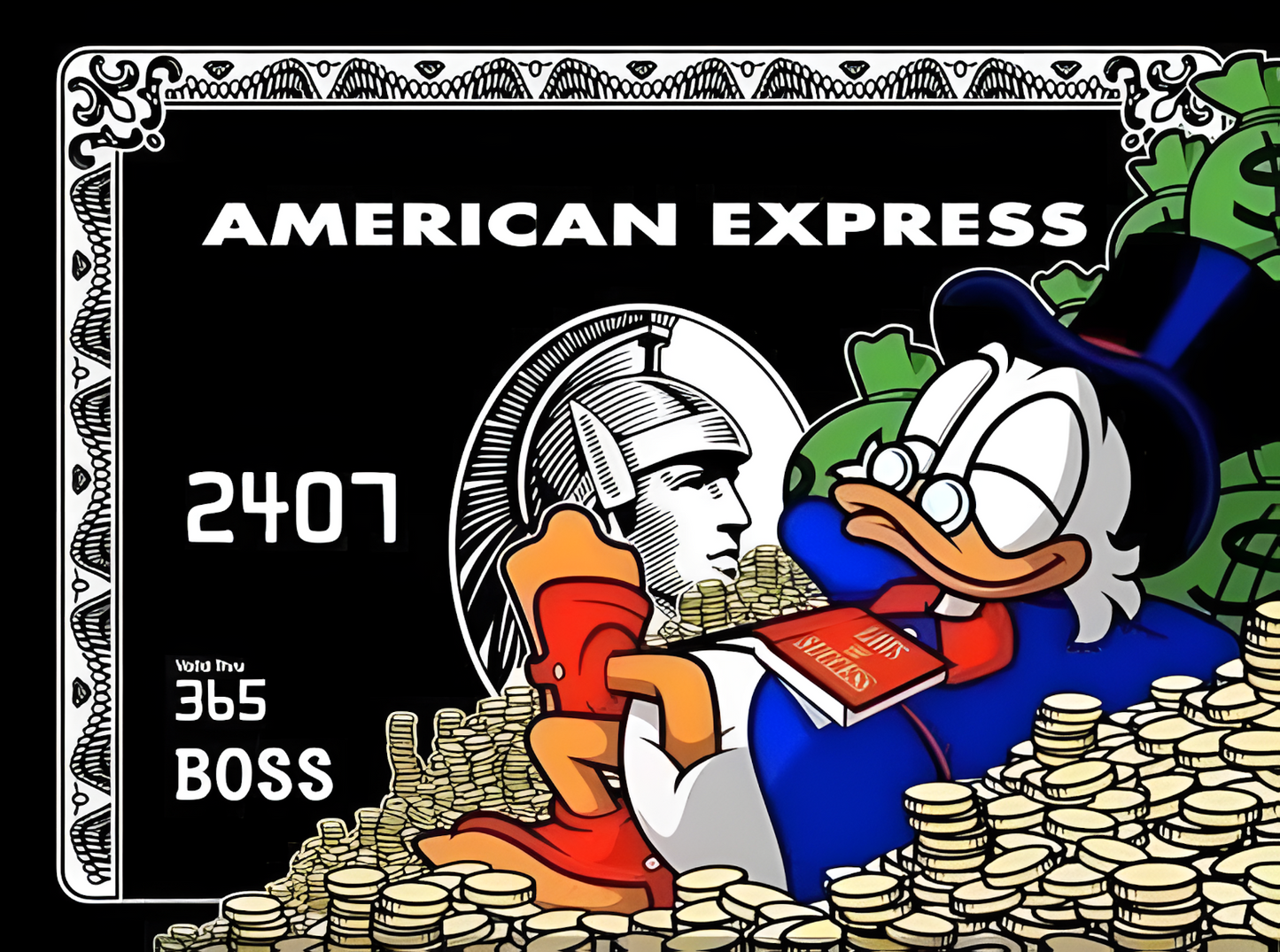 Duck American Express Money Canvas Framed Poster | Wall Art - Home Decor