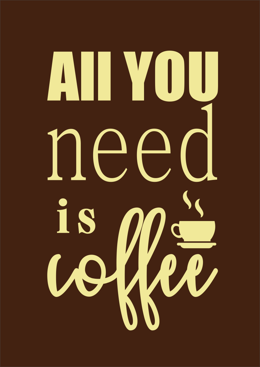 Coffee and Cooking Canvas Framed Poster | Wall Art - Home Decor