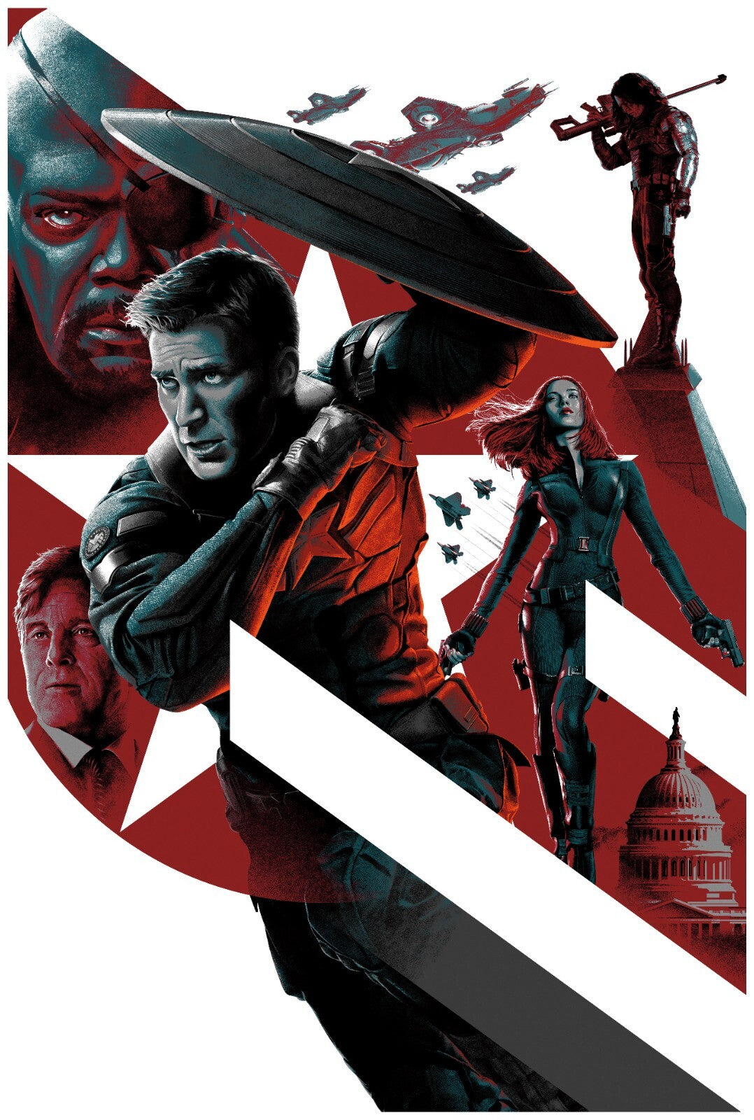 Captain America Canvas Framed Poster | Wall Art - Home Decor