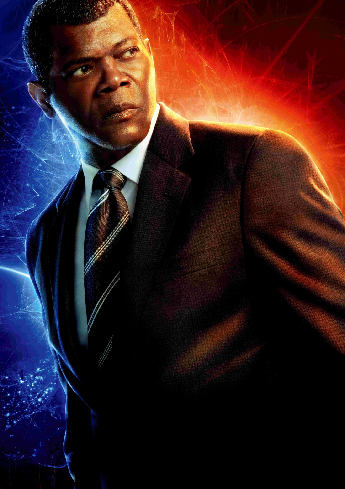 Nick Fury _ Captain Marvel Canvas Framed Poster | Wall Art - Home Decor