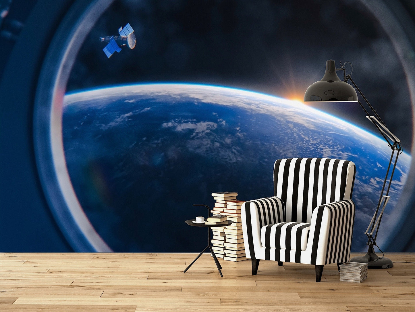 Removable Wallpaper Breath-taking View of the Planet Earth. Peel and Stick Wallpaper