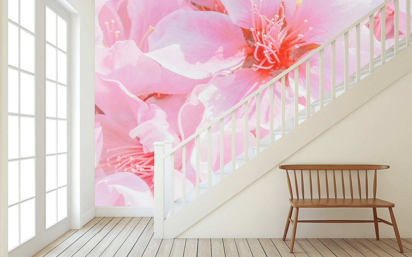 Removable Wallpaper Floral Pattern Wallpaper #1. Peel and Stick Wallpaper.