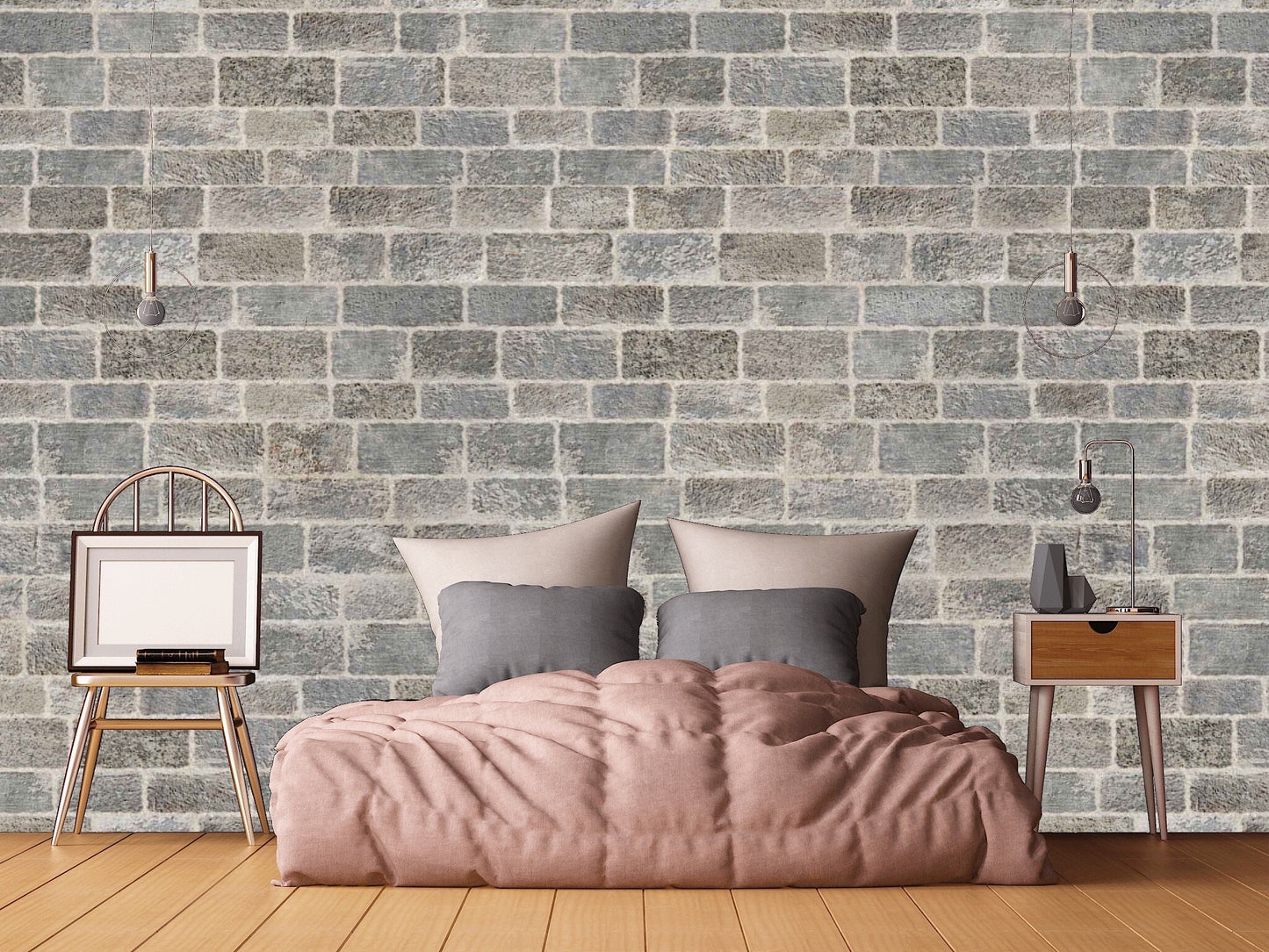 Removable Wallpaper Wall Effect #5. Peel and Stick Wallpaper.