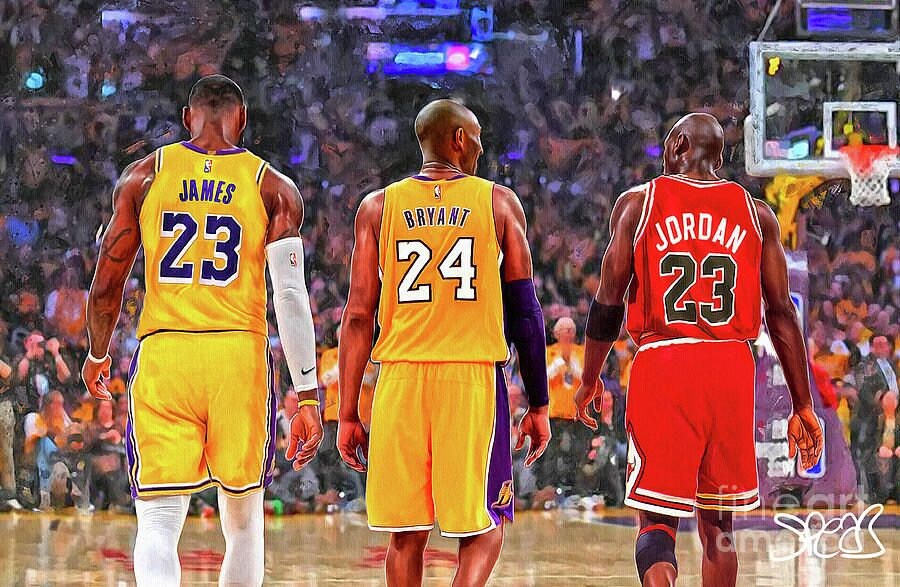 Michael Jordan Kobe Bryant Lebron James Canvas
