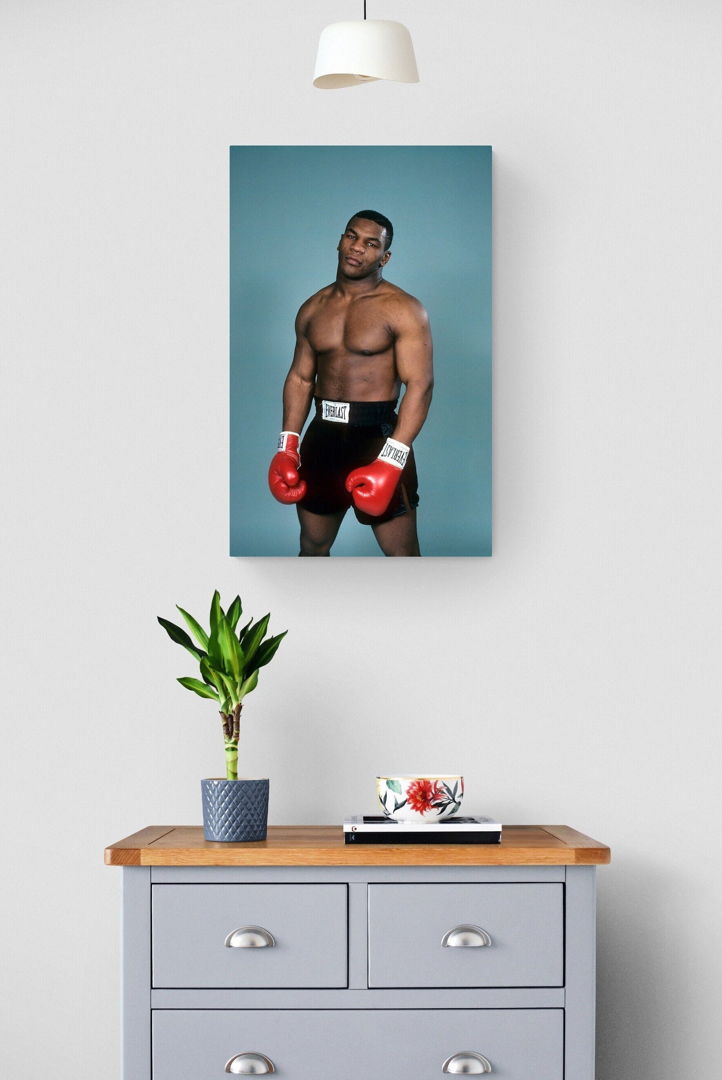 Mike Tyson Canvas | Mike Tyson Greast Hit Boxing Stretched Canvas ~ More Size , Wall Art | Hanging Pictures