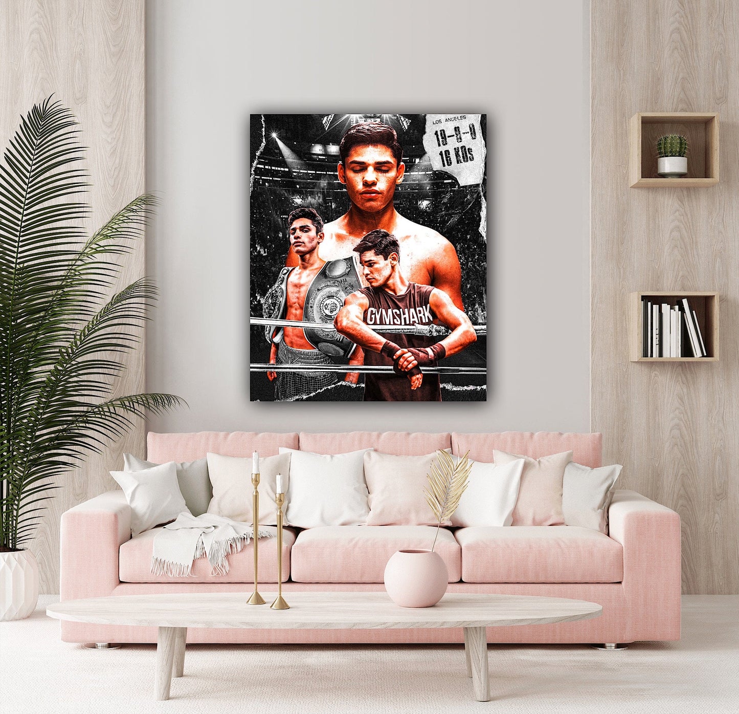 Ryan Garcia Boxing Poster Wall Art | Ryan Garcia Canvas _ Ryan Garcia Boxing Gifts Printed | Gift for him | customized Frame |