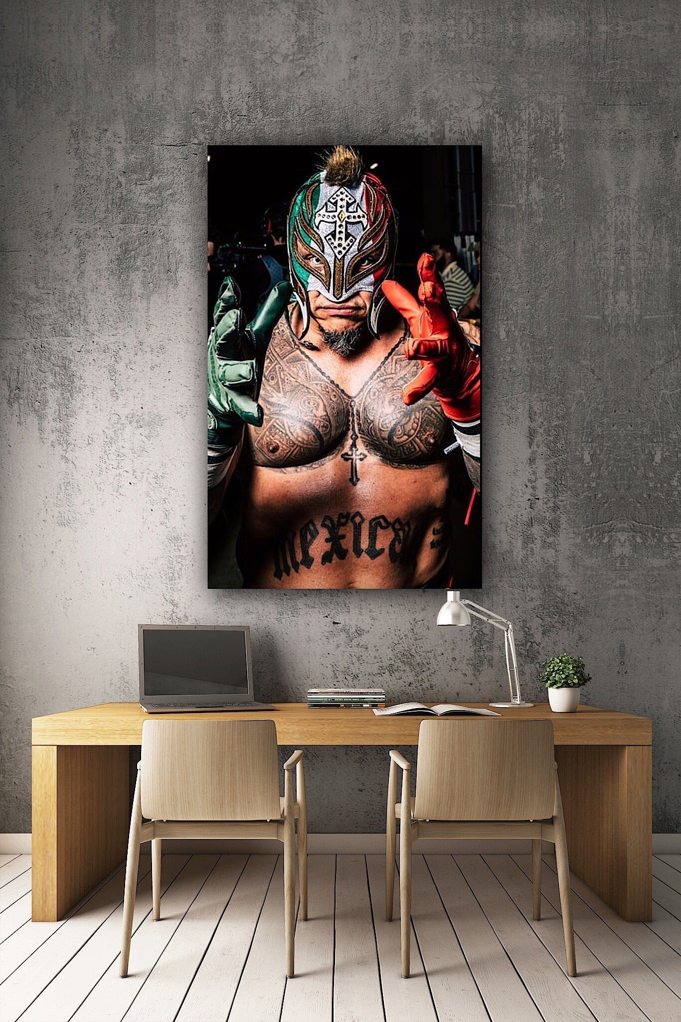 Rey Mysterio Canvas | Bedroom Décor Posters - Wall Art | Personalized gift