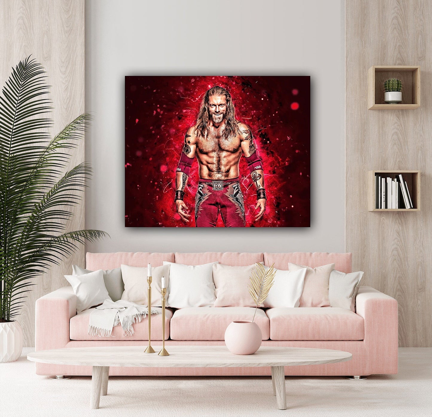 Edge Canvas | Wrestling Poster Decorative Painting | Canvas Wall Posters | Art Picture Print Modern Family Bedroom Decor Posters