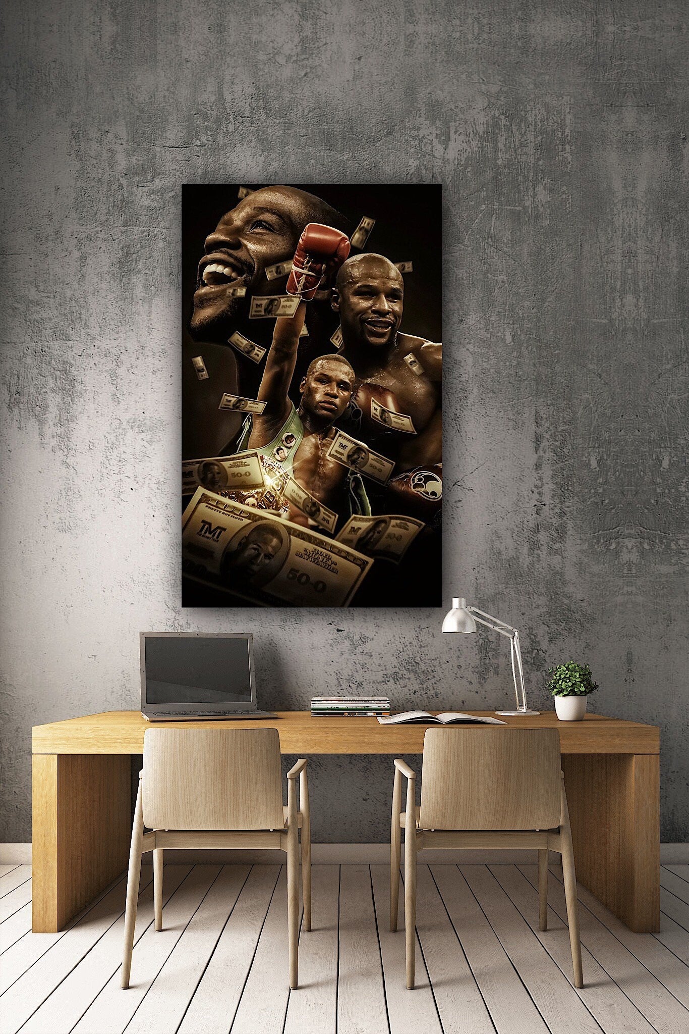 Floyd Mayweather Jr Canvas | Canvas Art Poster And Wall Art Picture Print Modern Family Bedroom Decor Posters