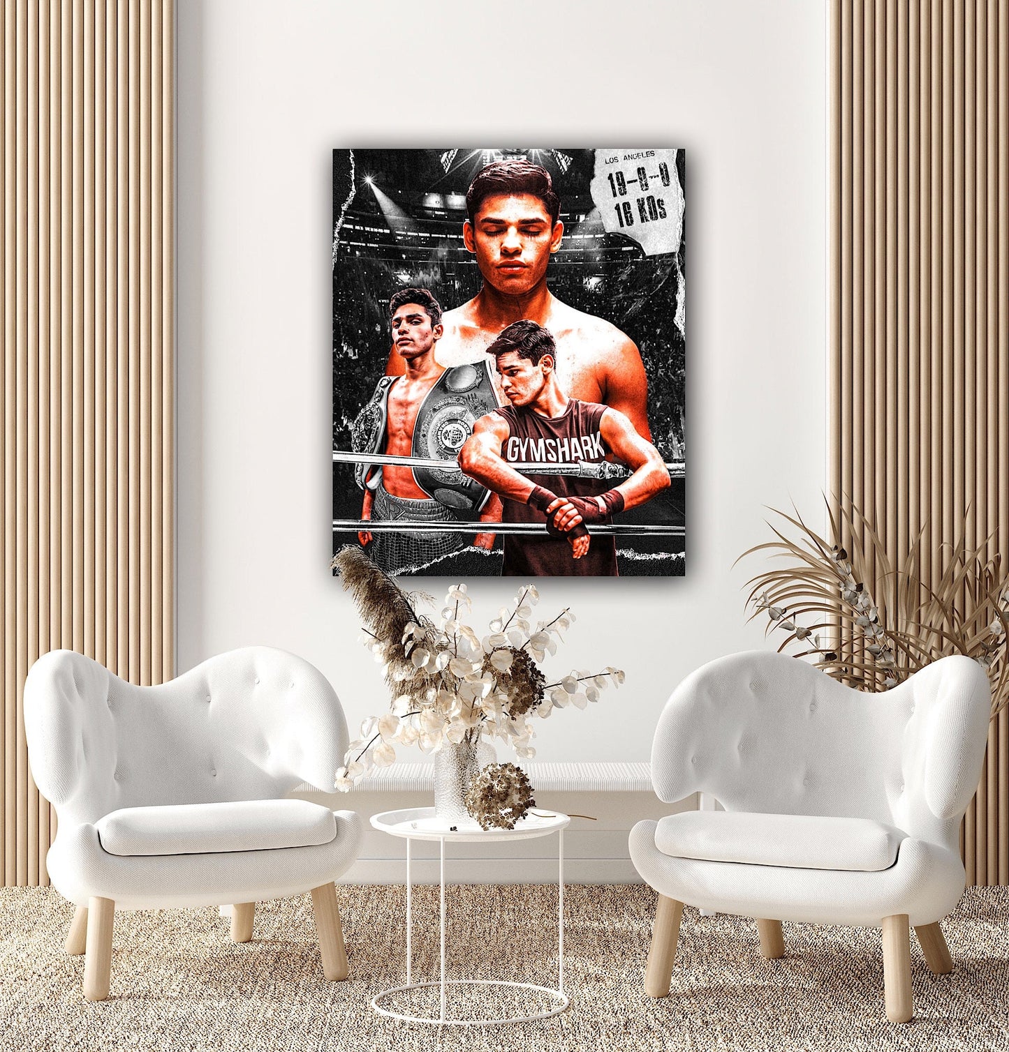 Ryan Garcia Boxing Poster Wall Art | Ryan Garcia Canvas _ Ryan Garcia Boxing Gifts Printed | Gift for him | customized Frame |