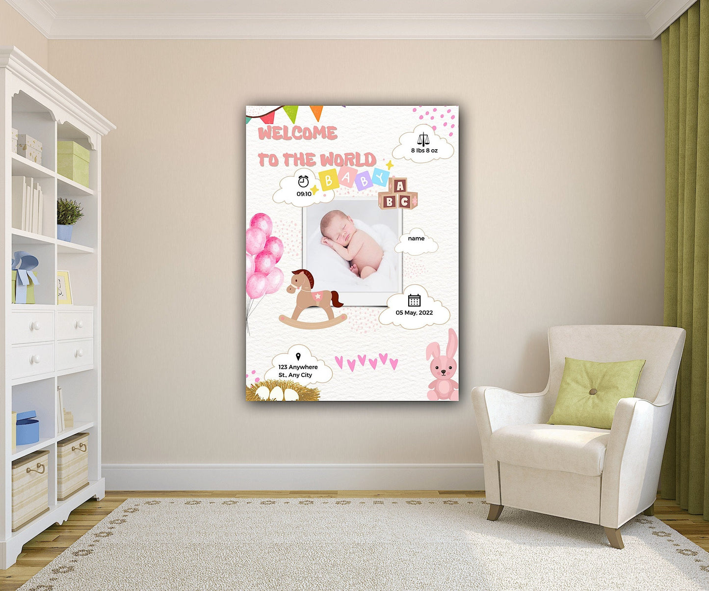 New Baby Gift | Personalised Gift for Newborn | Custom Name Gift | Gift for Newborn Baby Boy and Girl