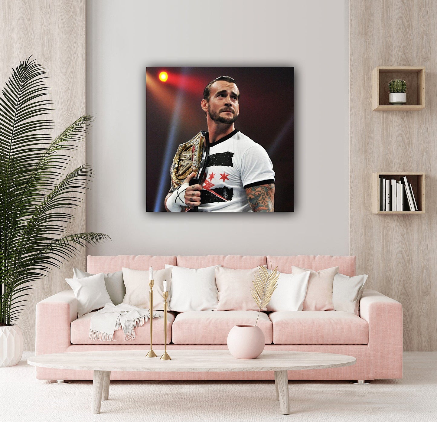 CM Punk Canvas | Modern Family Bedroom Decor Posters - Wall Art | Personalized gift | poster | Canvas