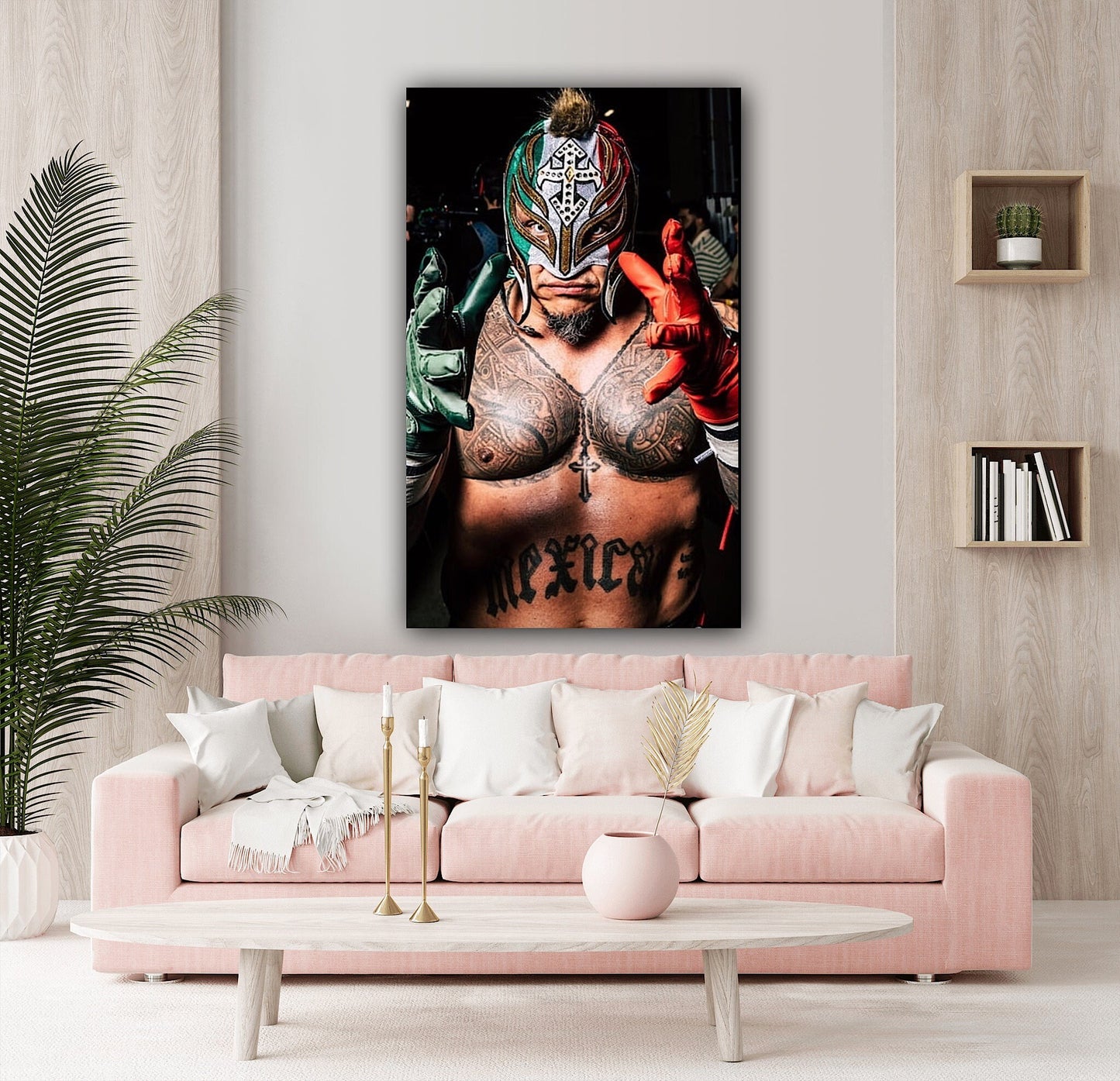 Rey Mysterio Canvas | Bedroom Décor Posters - Wall Art | Personalized gift