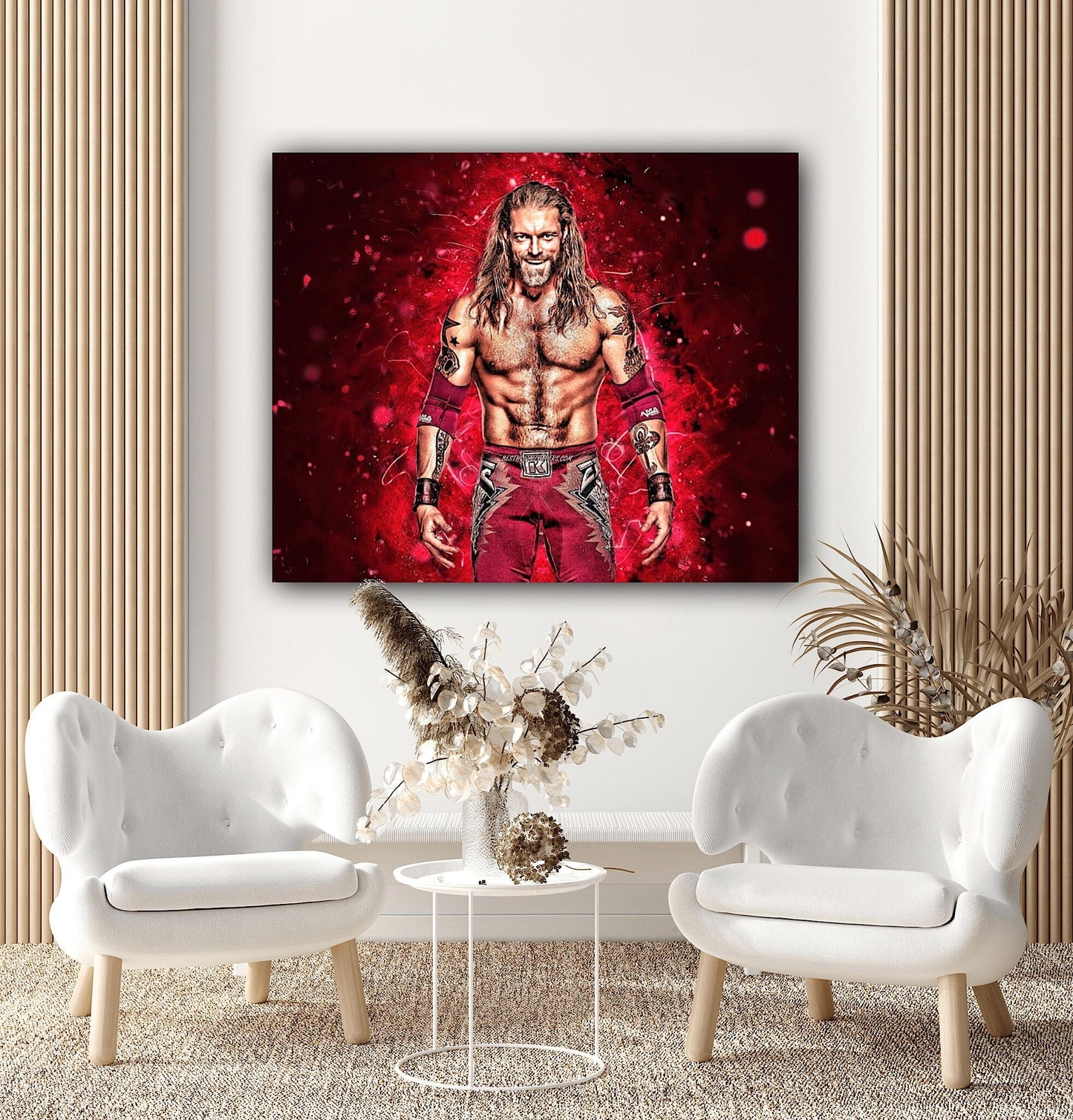 Edge Canvas | Wrestling Poster Decorative Painting | Canvas Wall Posters | Art Picture Print Modern Family Bedroom Decor Posters