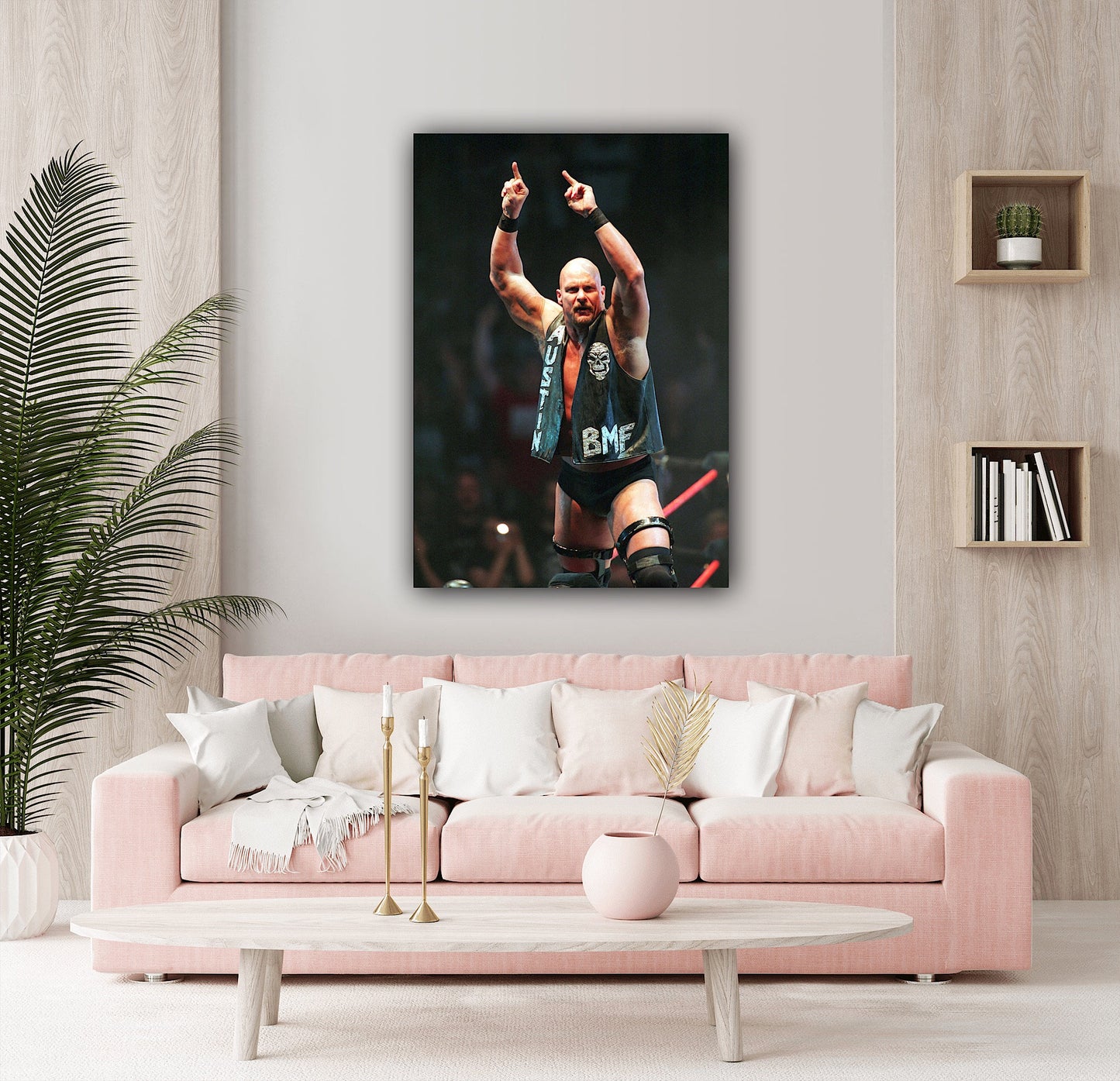 Stone Cold Steve Austin Canvas | Wall Posters | Art Picture Print Modern Family Bedroom Decor Posters