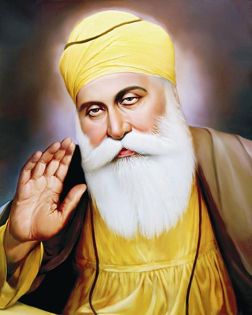 The Founder of Sikhism: Guru Nanak Dev Ji Canvas Wall Art - Inspiration, Unity & Oneness with Waheguru