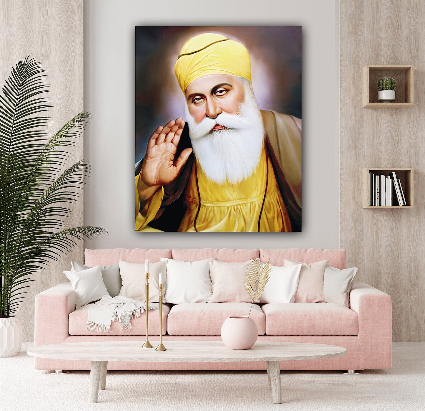 The Founder of Sikhism: Guru Nanak Dev Ji Canvas Wall Art - Inspiration, Unity & Oneness with Waheguru