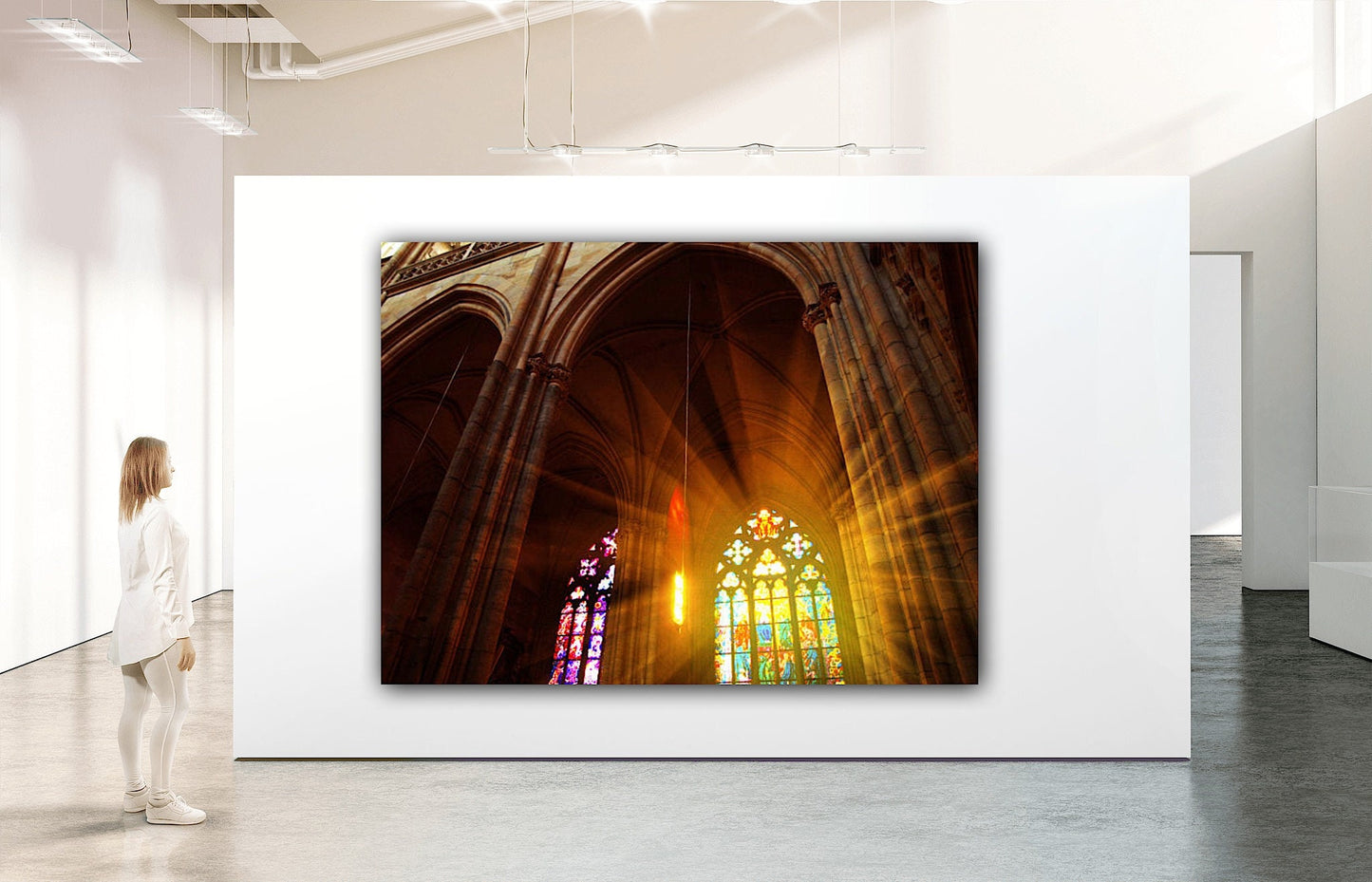 Stained Glass Church Window Canvas