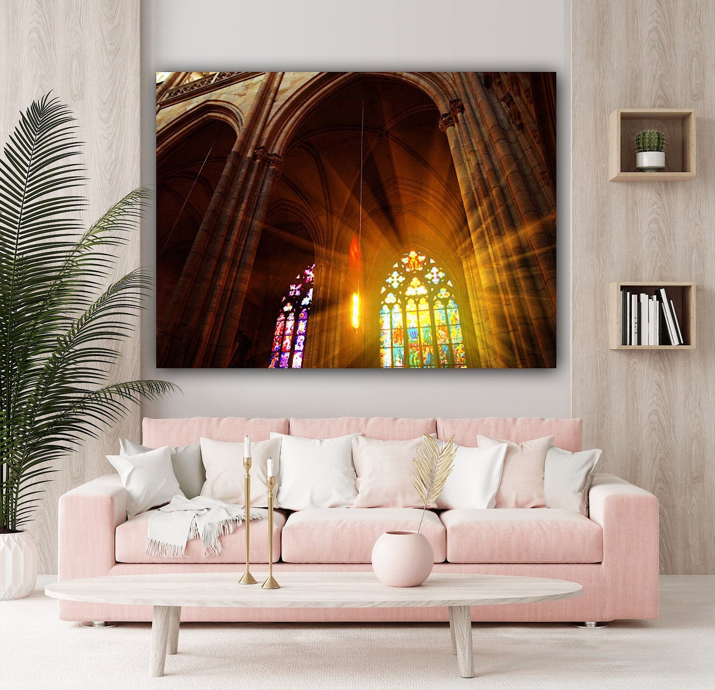 Stained Glass Church Window Canvas