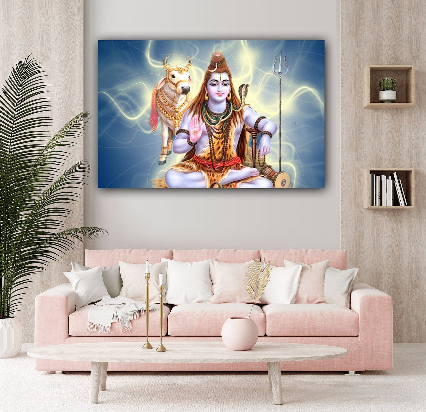 Beautiful Lord Shiva Canvas Wall Art for Home & Puja Room | Beautiful Wall Art - Religious wall Hangings