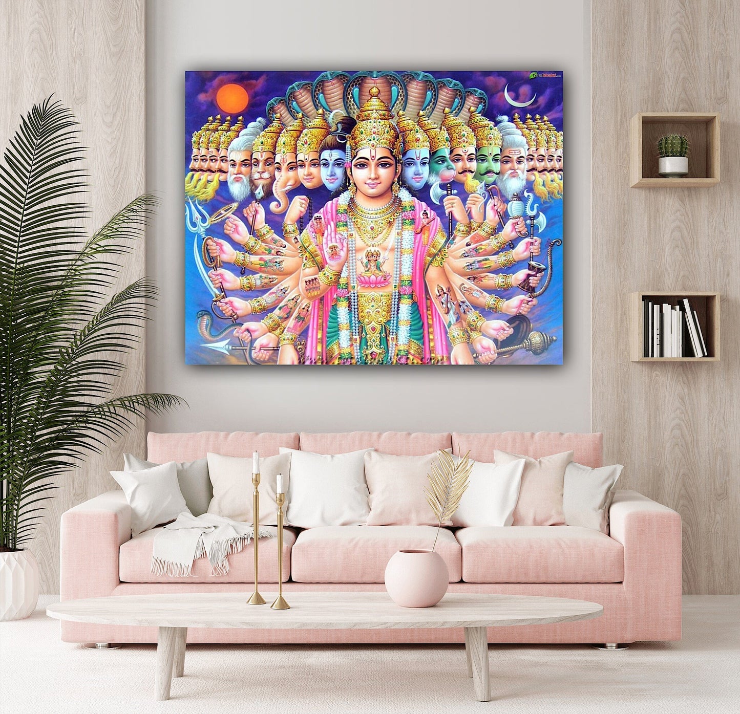 Lord Vishnu Poster and Wall Art for Peace, Prosperity and Inner Harmony - Transform Your Space with Divine Blessings