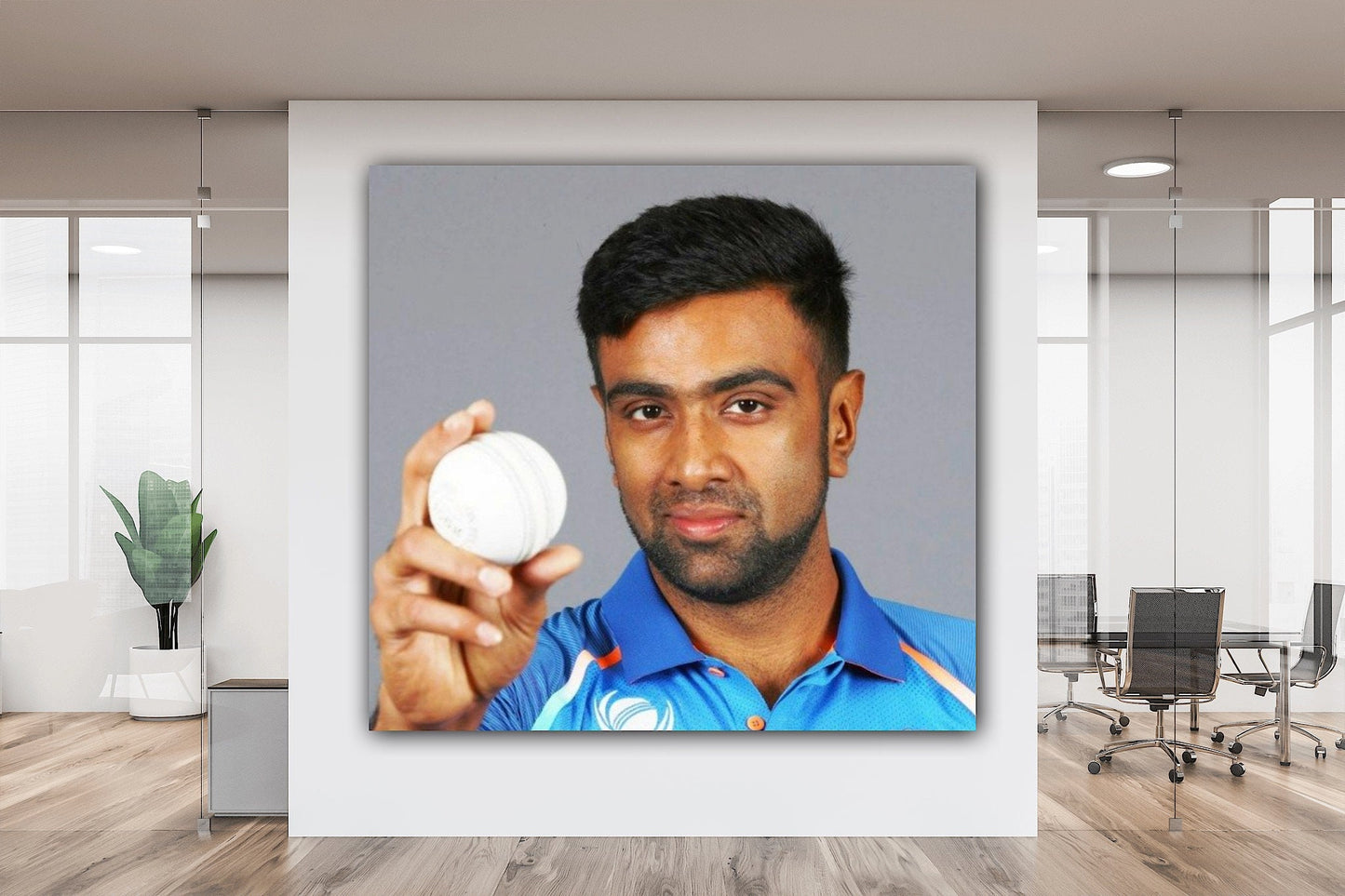 Ravichandran Ashwin Canvas | Printed Framed Canvas Painting for Home Decor | Customized Canvas