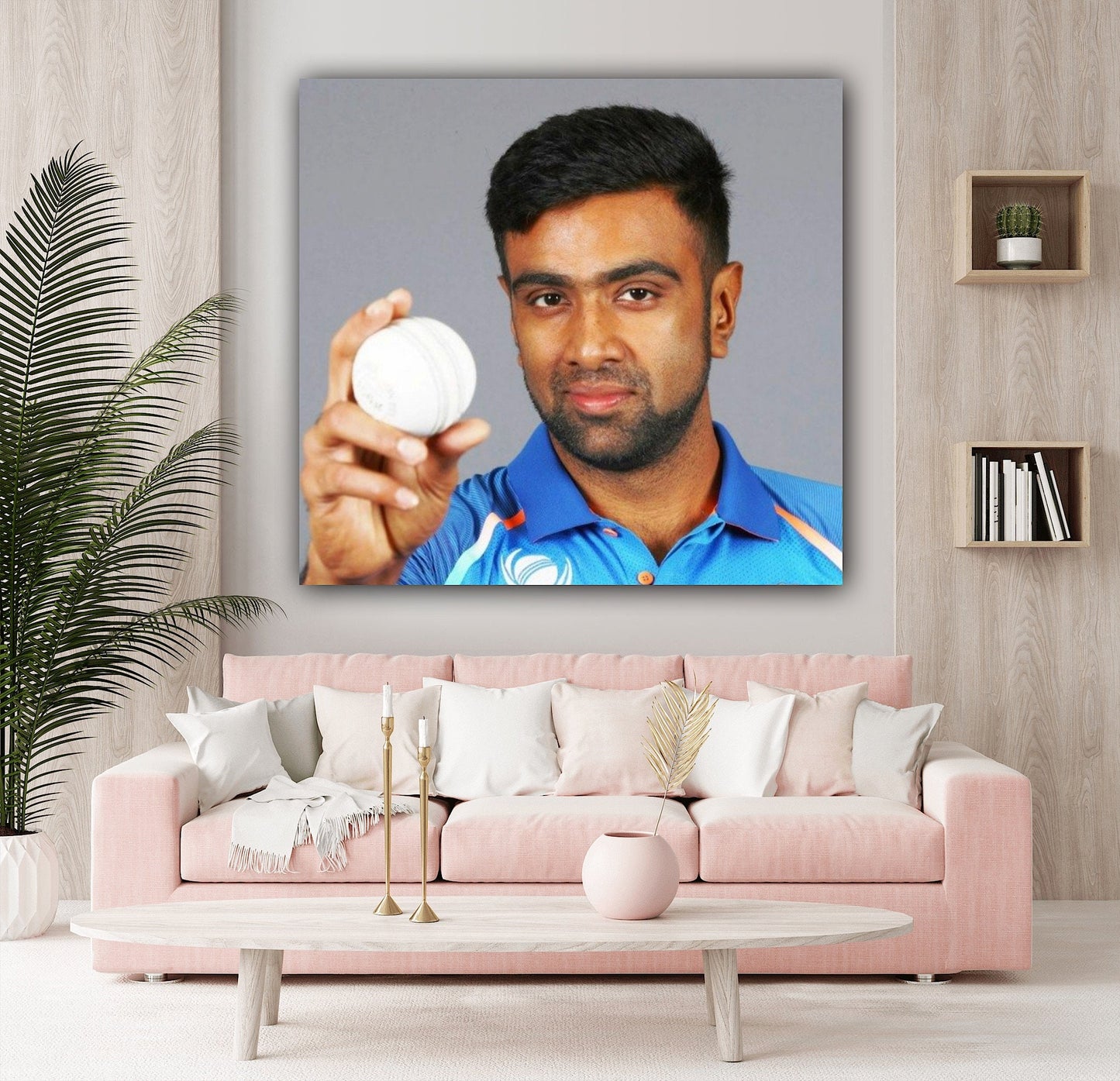 Ravichandran Ashwin Canvas | Printed Framed Canvas Painting for Home Decor | Customized Canvas