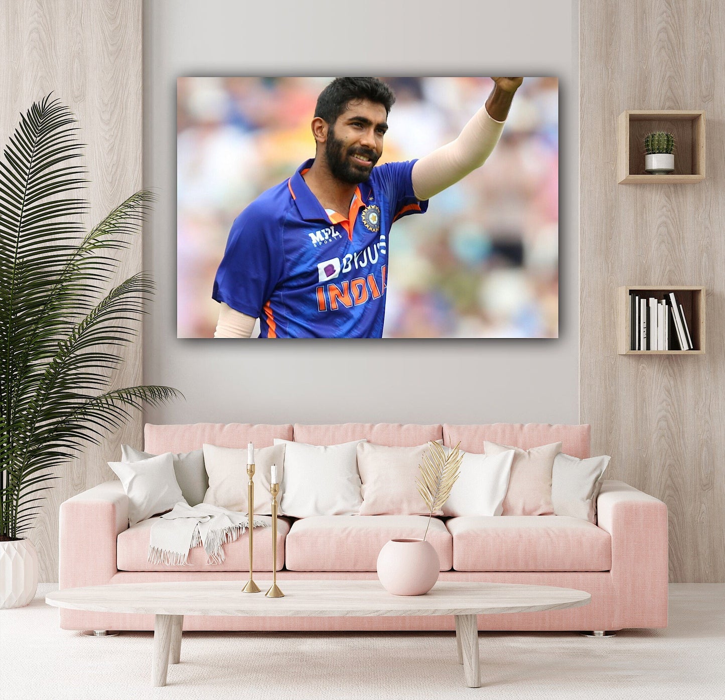 Jasprit Bumrah Cricket Canvas: Captivating Art for Cricket Enthusiasts and Sports Fans