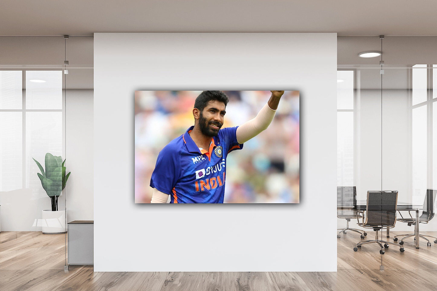 Jasprit Bumrah Cricket Canvas: Captivating Art for Cricket Enthusiasts and Sports Fans