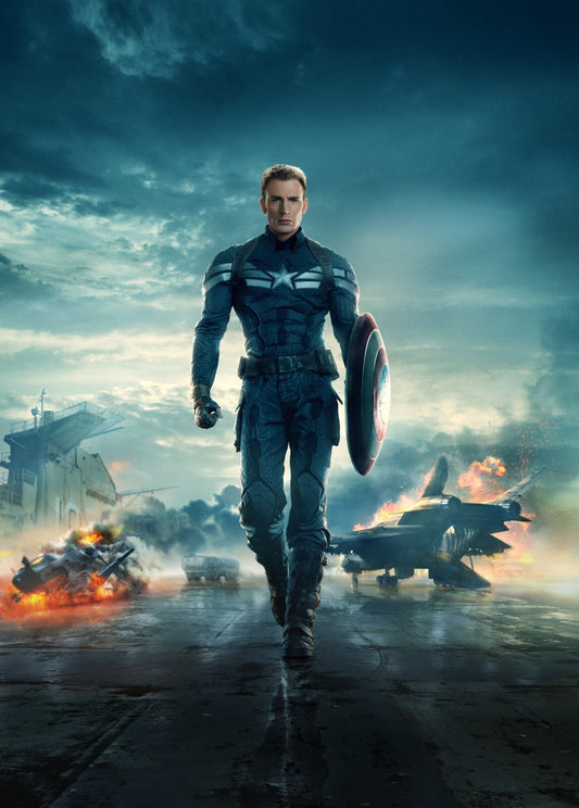 Captain America Canvas Framed Poster | Wall Art - Home Decor