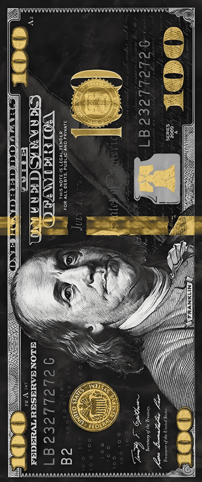 George Washington Money Canvas Framed Poster | Wall Art - Home Decor