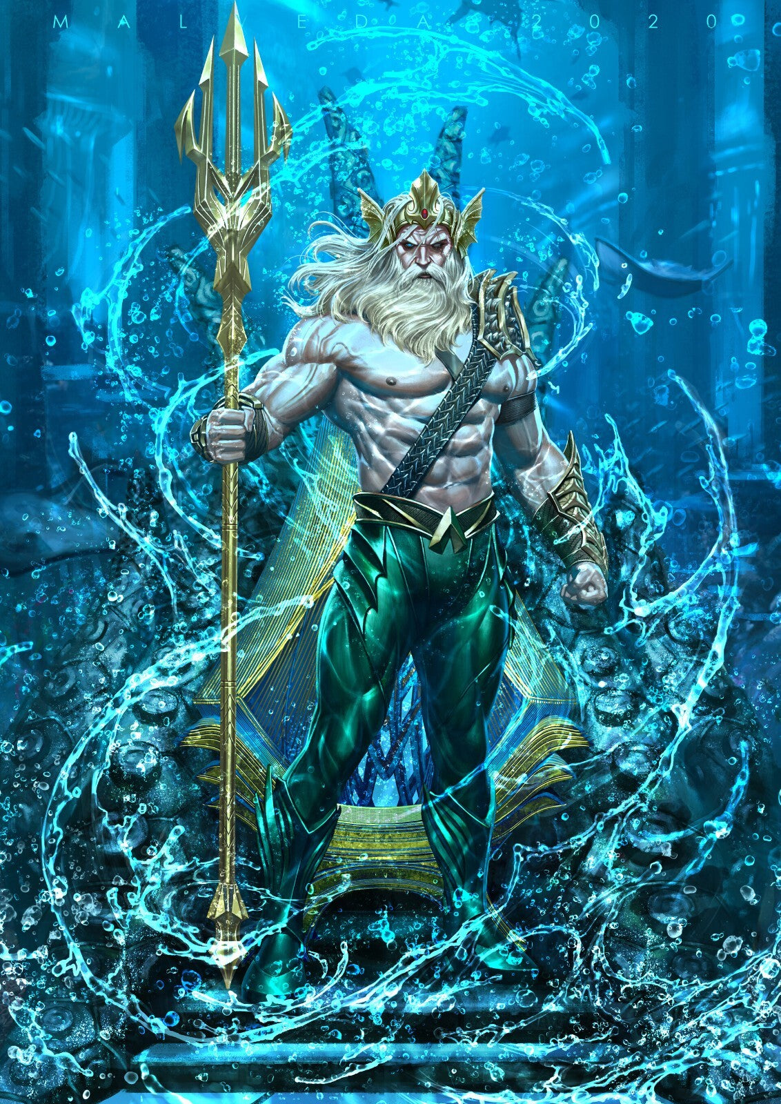Aquaman Canvas Framed Poster | Wall Art - Home Decor