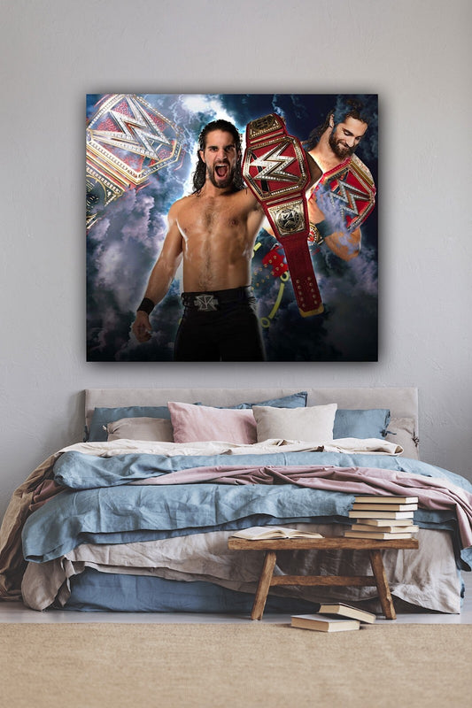 Seth Rollins Canvas | Wall Art , Canvas , Home Decor , Customized Gift