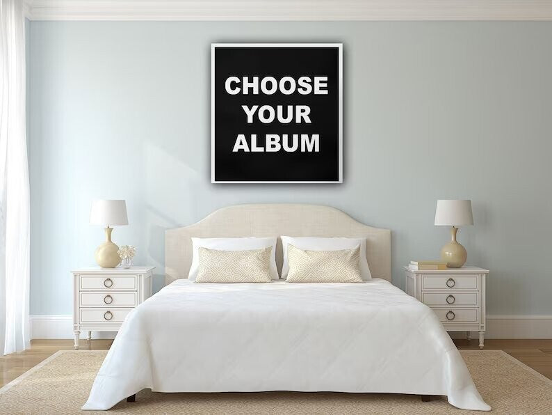 Choose your Album Cover - Square - Album Cover Canvas - Music Art - Wrapped Fram
