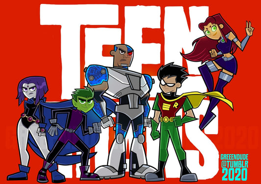 Teen Titans Canvas Framed Poster | Wall Art - Home Decor