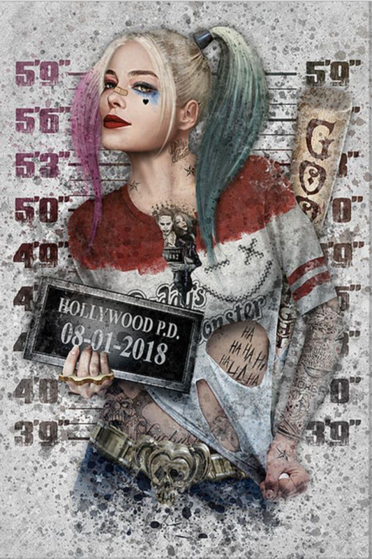 Harley Quinn Canvas Framed Poster | Wall Art - Home Decor