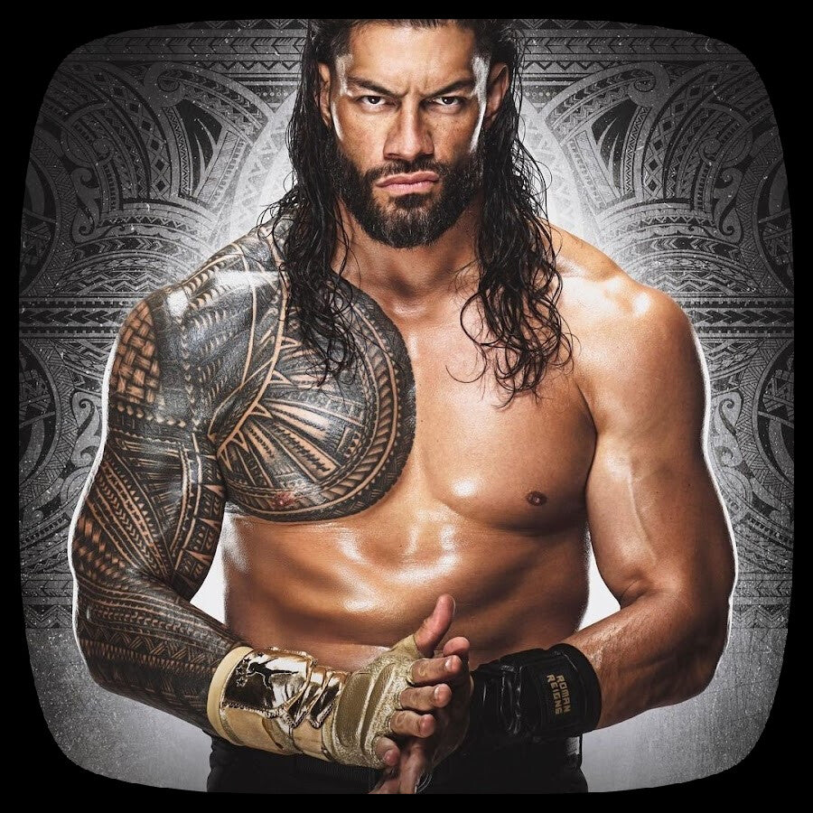 Roman Reigns WWE WWF Wrestling Canvas Framed Poster |  Canvas - Customized Gift