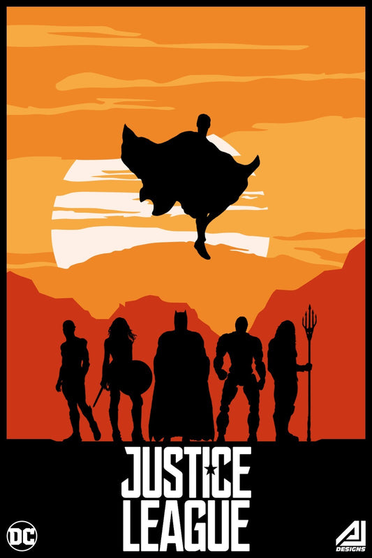 Justice League Canvas Framed Poster | Wall Art - Home Decor