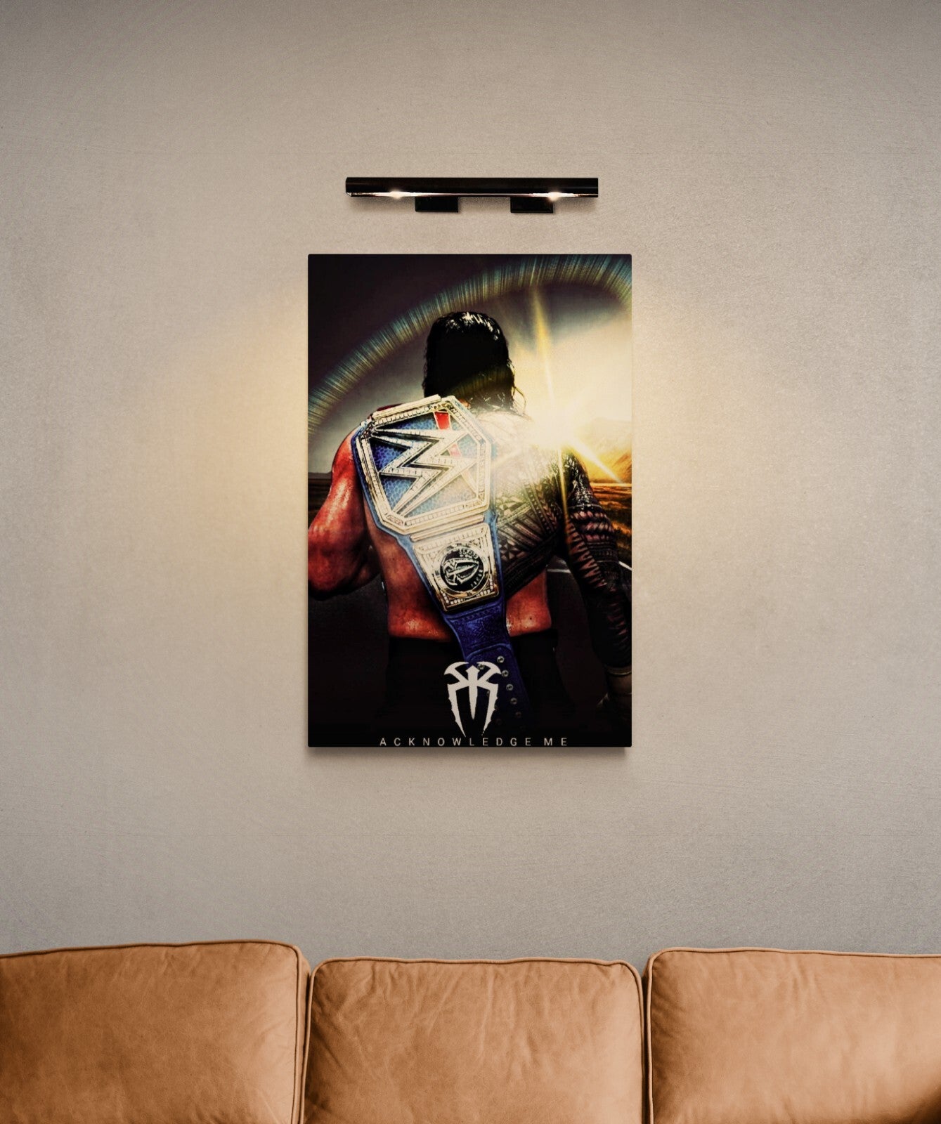 Roman Reigns WWF WWE Wrestling Canvas Framed Poster  |Canvas , Customized Gift