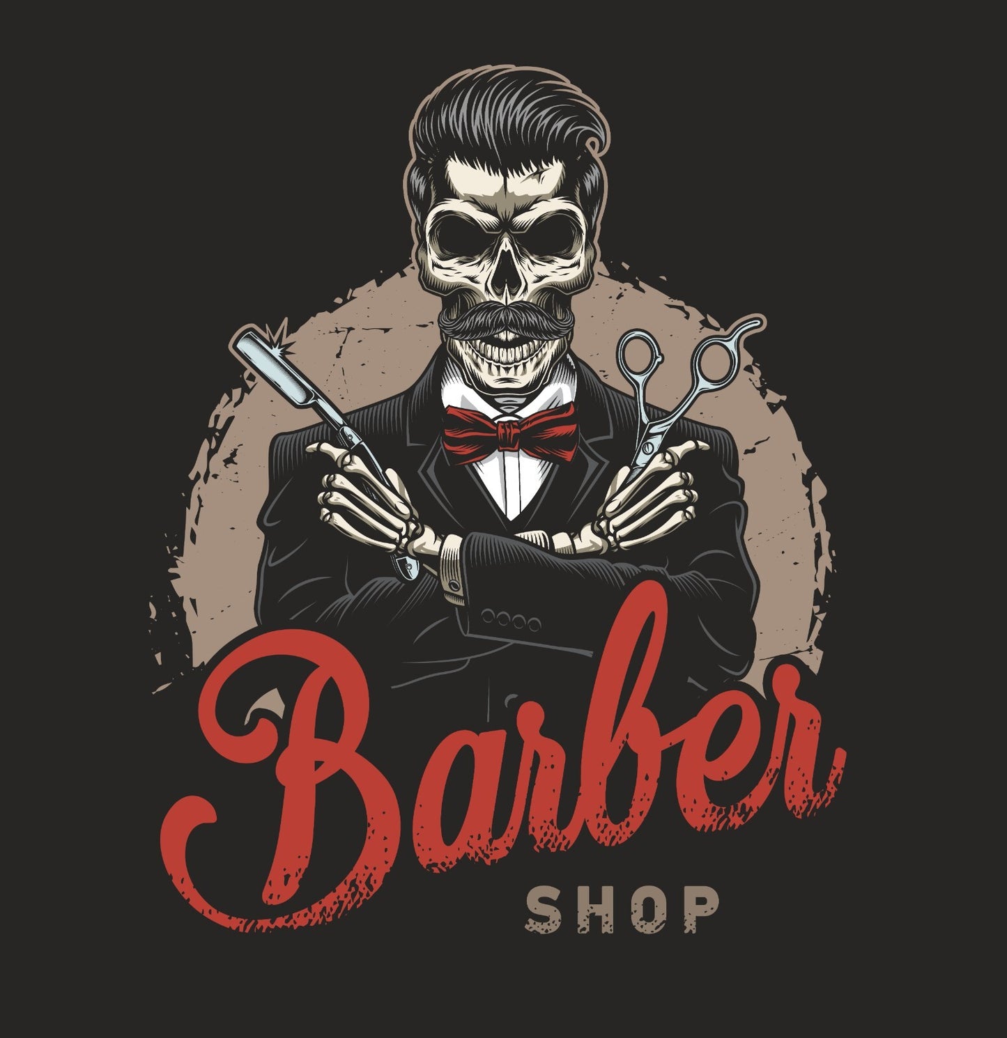 Barber Shop Canvas Framed Poster | Wall Art - Home Decor