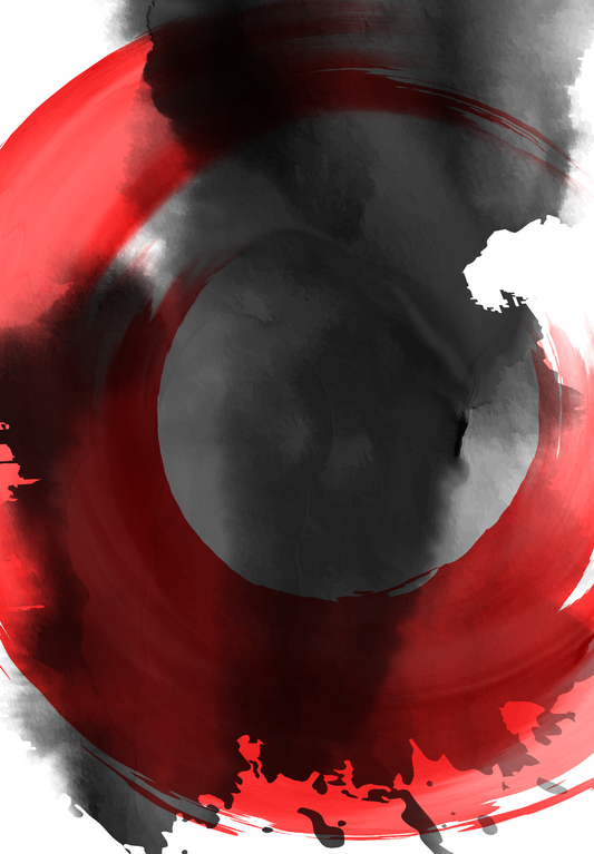 White and Red Canvas Framed Poster | Wall Art - Home Decor